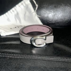 AUTHENTIC WOMEN COACH SCULPTED C BUCKLE REVERSIBLE BELT 25mm